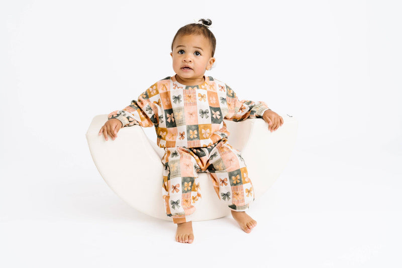 Bow Patchwork Sweatsuit