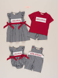 Arkansas Smocked Gingham Outfit