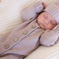 Knit Sweater Button Romper | Iris