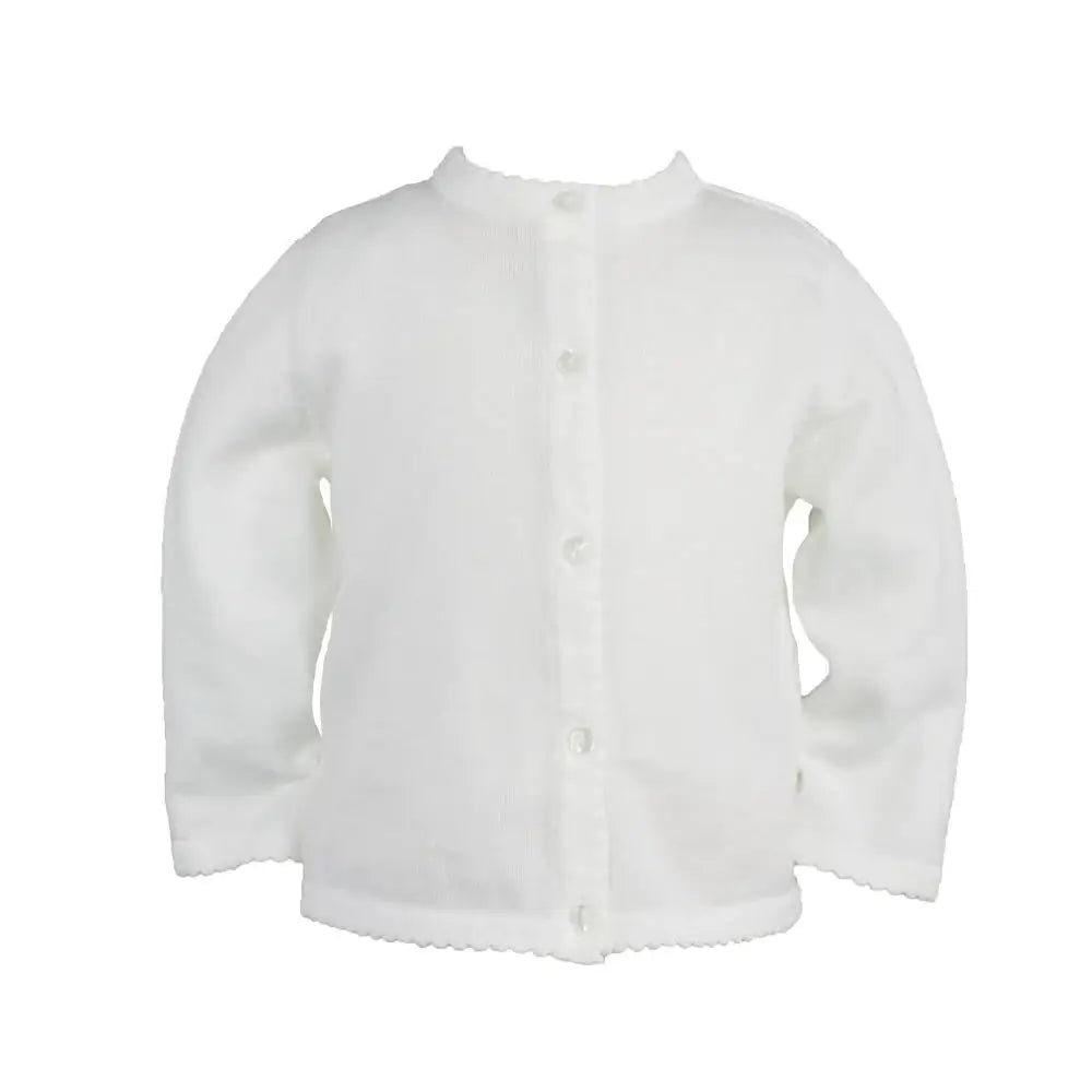 Scalloped Edge Cardigan Sweater - 2 Colors