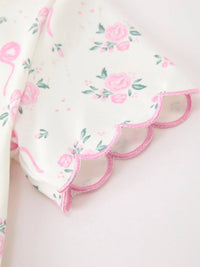 Rose Bow Scallop Short Set