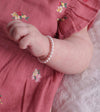 Sterling Silver Pink Pearl Girl Bracelet - Jami