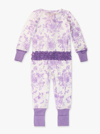 Wisteria Purple Butterfly Garden Toile Zipper Sleeper