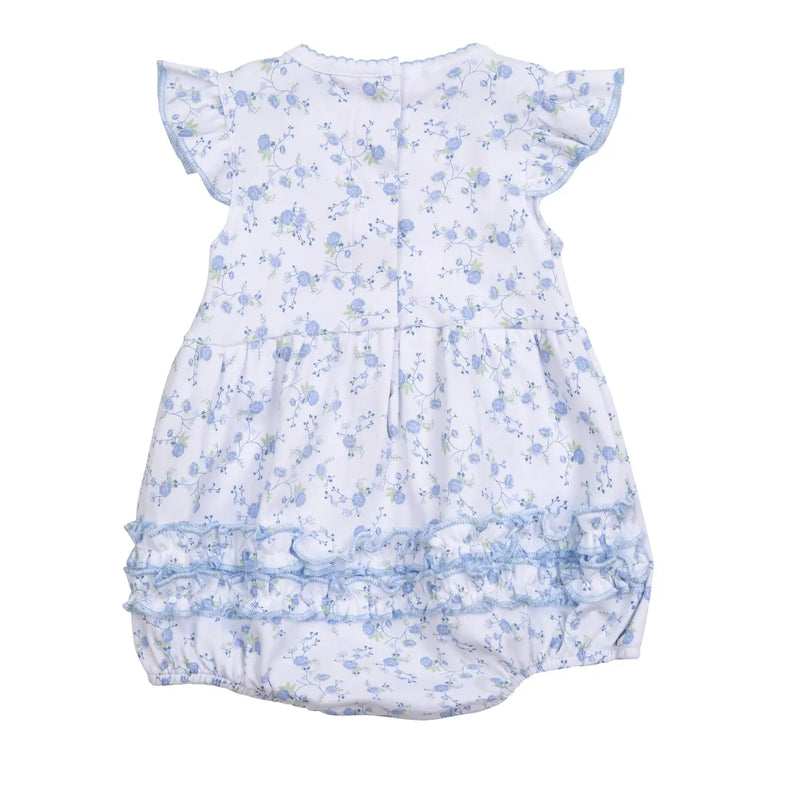 Skylar's Classics Sky Blue Printed Ruffle Flutters Bubble