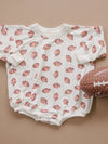 Football Bamboo Bubble Romper