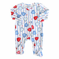 Sweet Like Candy Zipper Footie | Blue