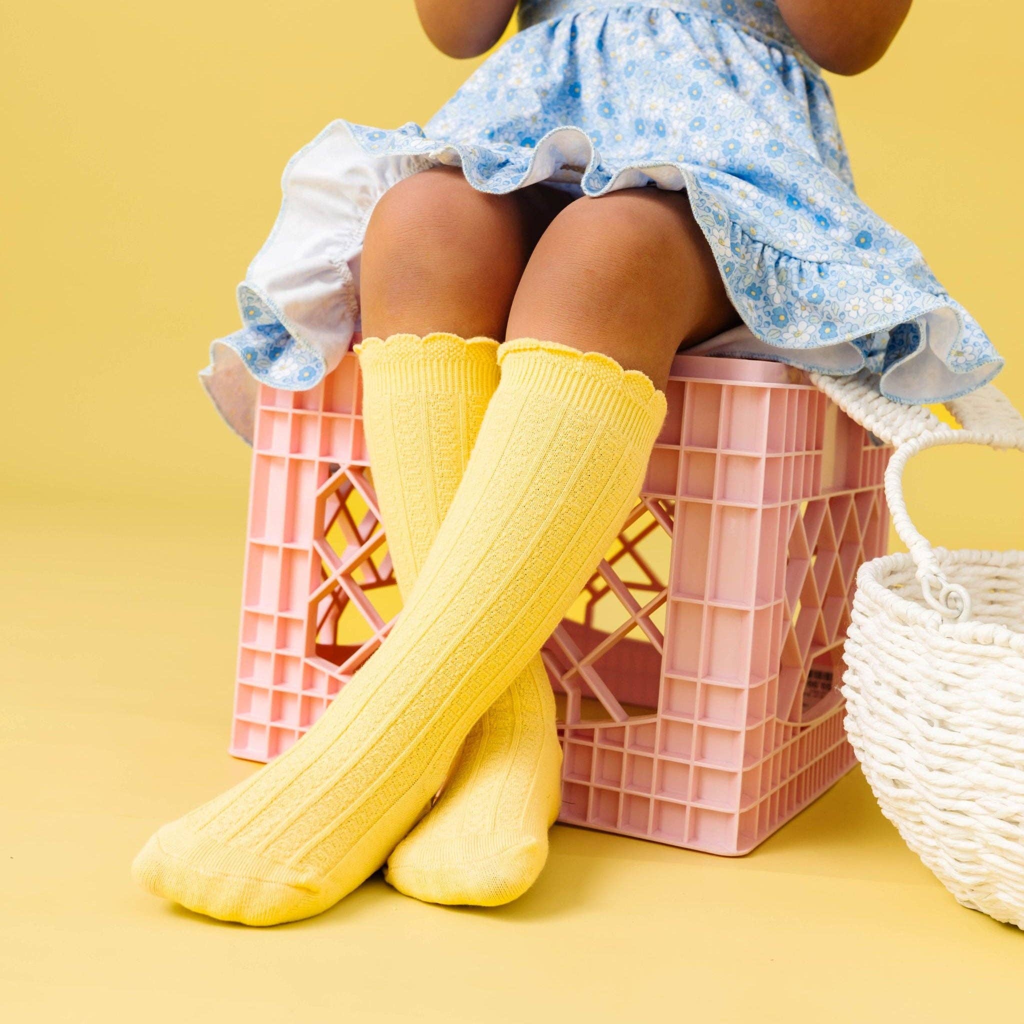 Sunshine Frill Knee High Socks