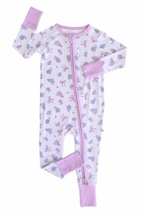 Ribbon & Roses Convertible Zip Romper | Purple