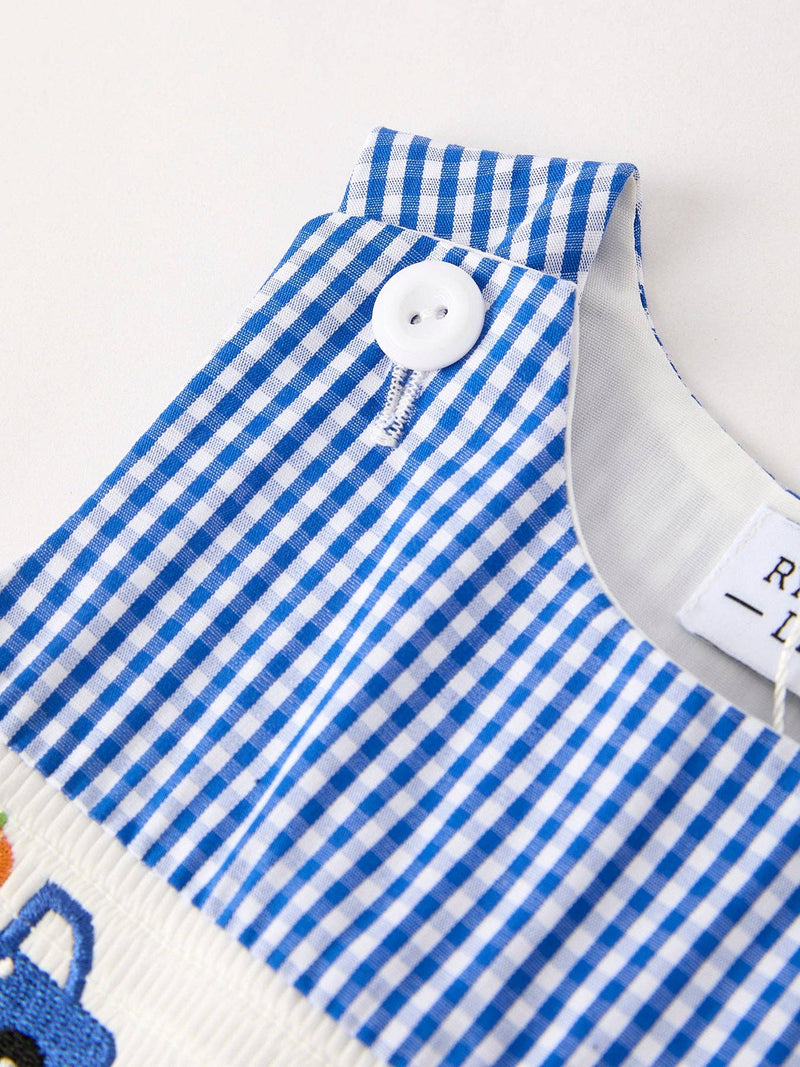Pumpkin Truck Smock Embroidery Longall
