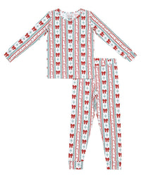 Retro Candy Cane Bamboo Two Piece Set