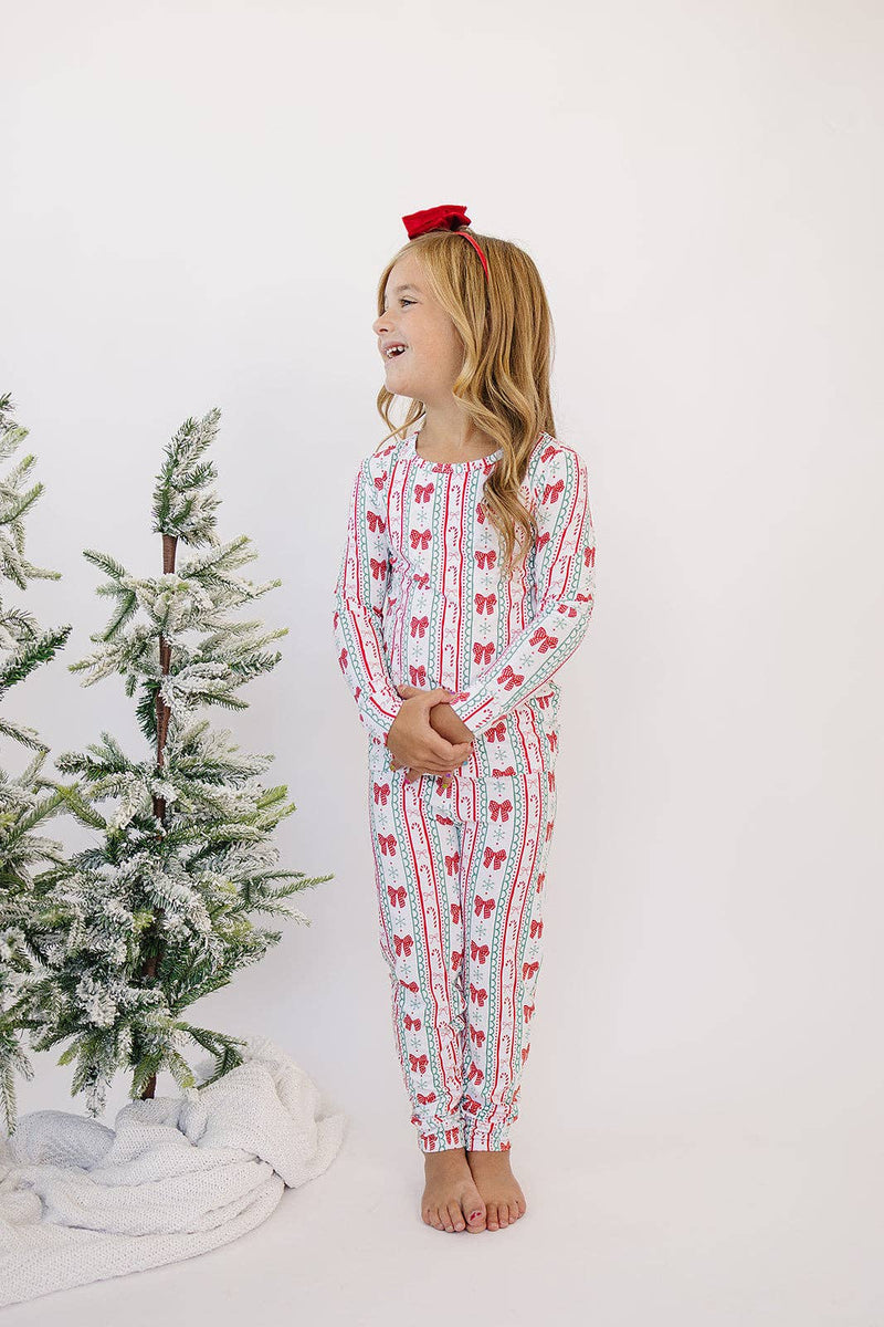 Retro Candy Cane Bamboo Two Piece Set