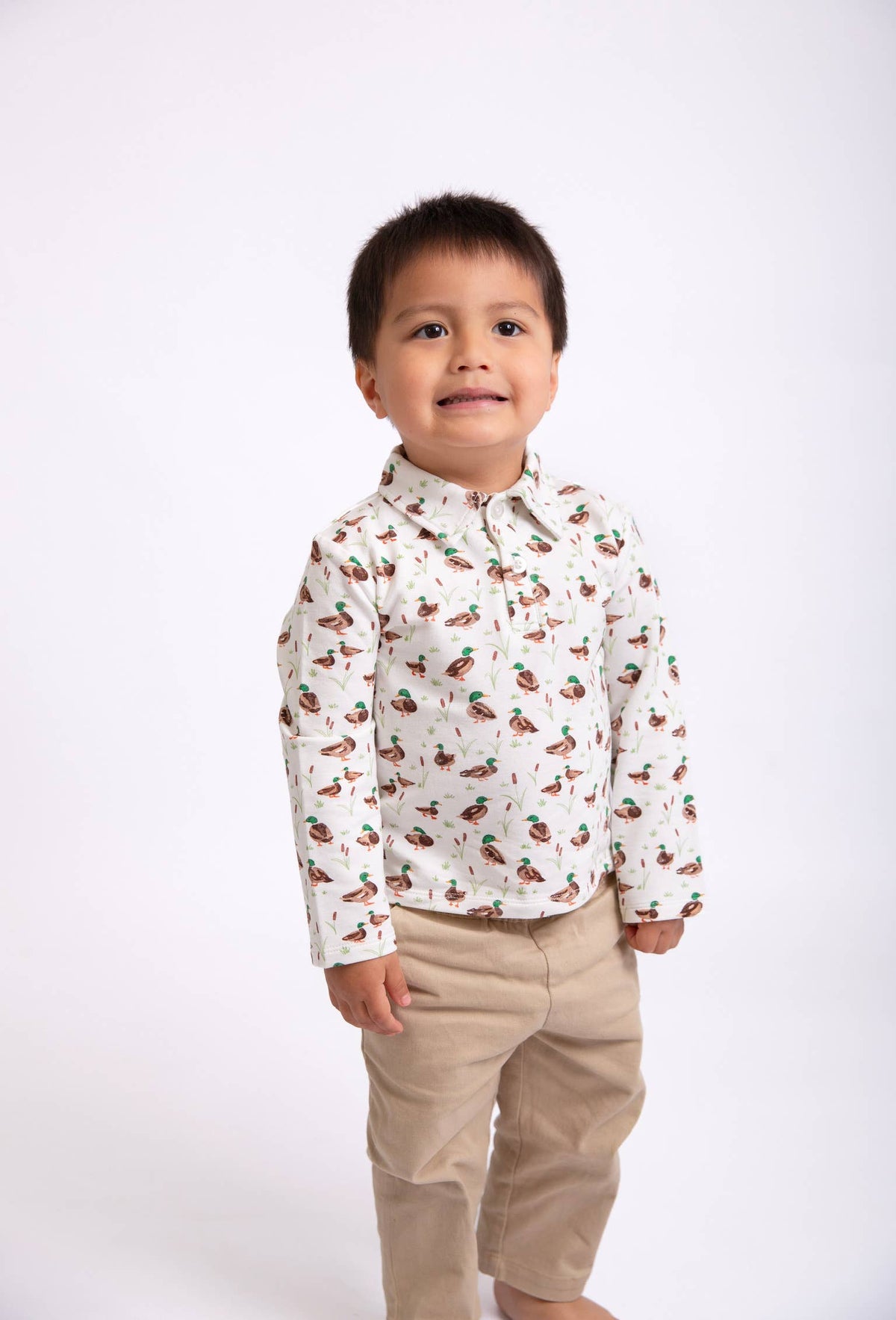 Mallard Drake Ducks- Polo Sweatshirt