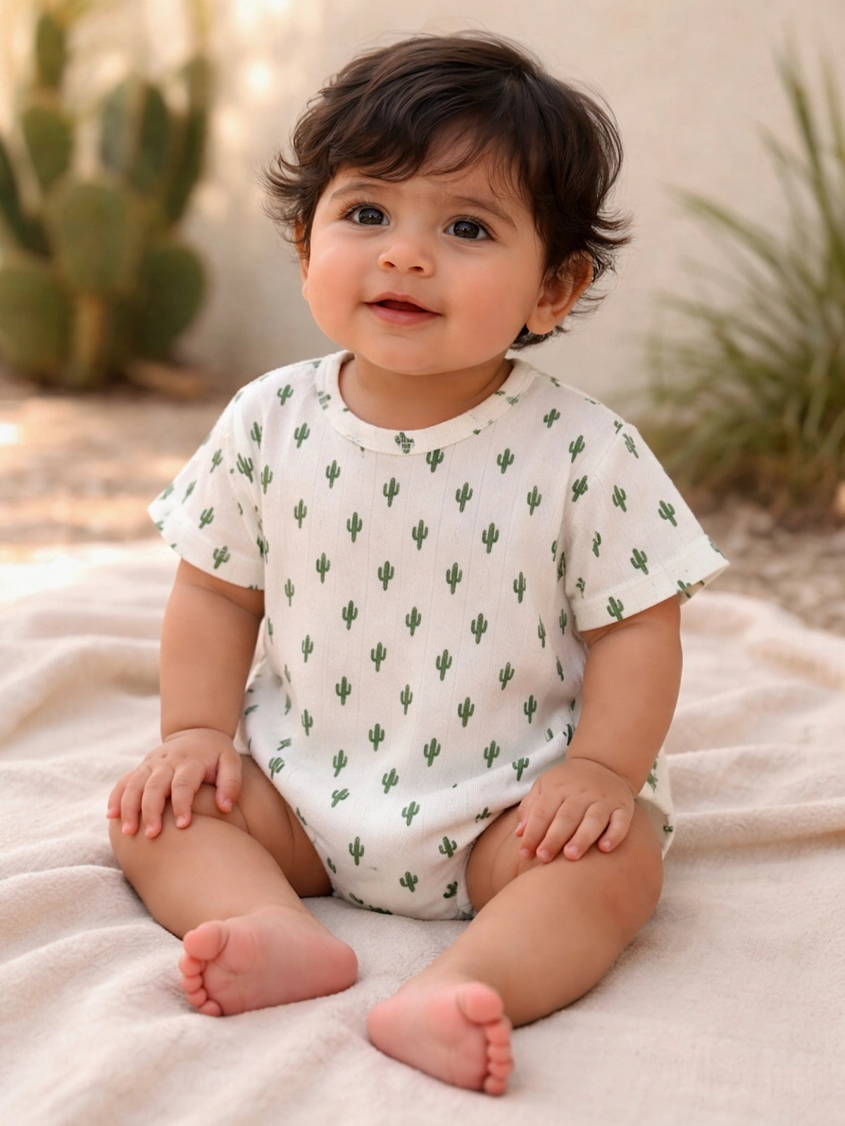 Cactus / Organic Pointelle T-Shirt Bubble