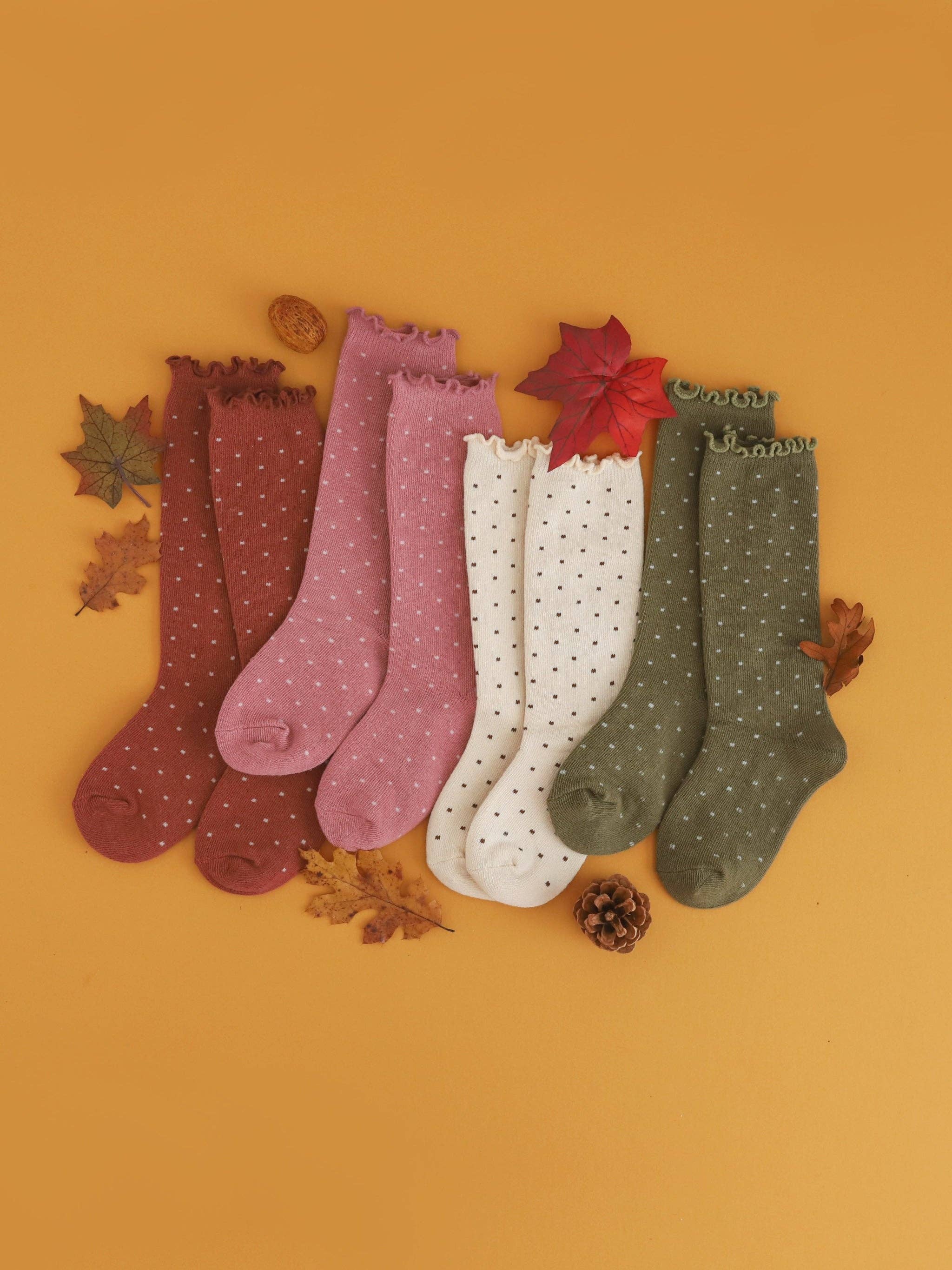 Dottie Knee Socks - Old Rose