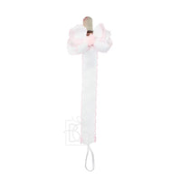 Scalloped Grosgrain Pacifier Clip w/ Detachable Bow