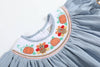 Pinstripe Turkey Smocked Bishop Dress