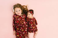 Darling Bows Long Sleeve Bodysuit Bamboo Dress