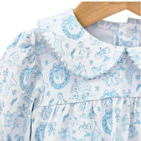 Blue Christmas Toile Bloomer Set