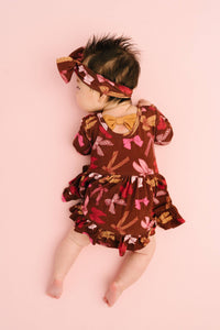 Darling Bows Long Sleeve Bodysuit Bamboo Dress