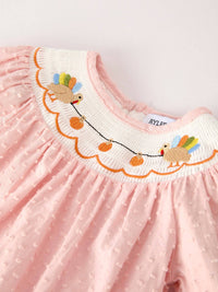 Thanksgiving Embroidery Smock Bubble
