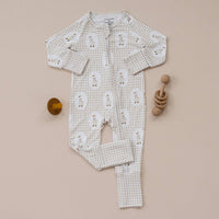 Bamboo Zip Romper | Gingham & Goose