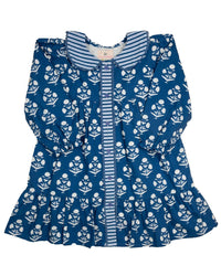 Midnight Bloom Block Print Dress