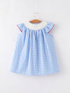 Flag Embroidered Smocked Dress