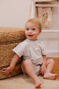 Lou Cotton Set in Blue Stripes