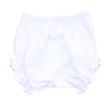Essentials Monogram Diaper Cover with  Pink Trim