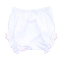 Essentials Monogram Diaper Cover with  Pink Trim