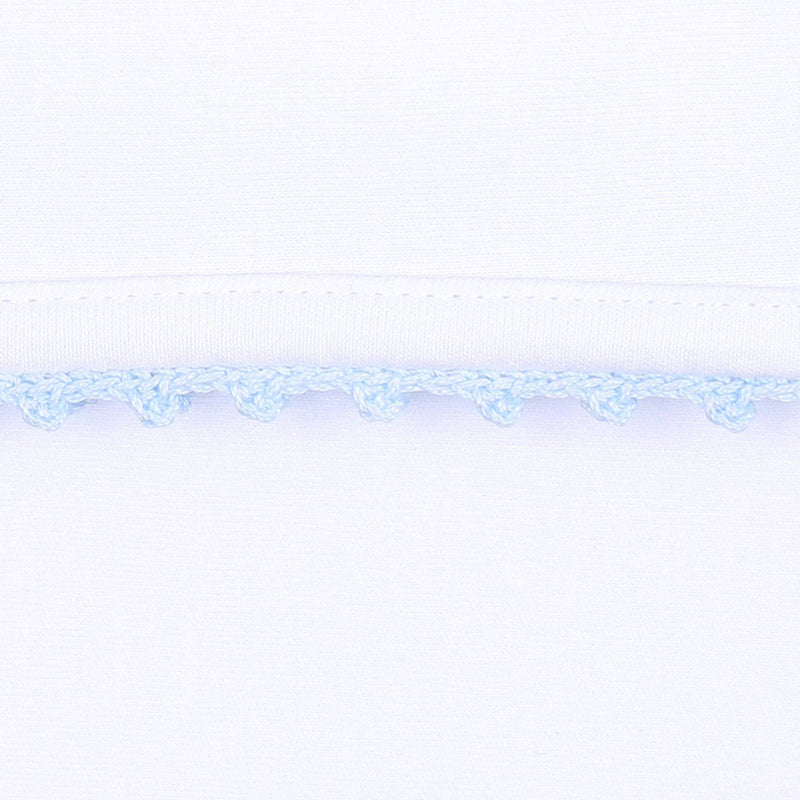 Baby Joy Converter with Light Blue Crochet Trim