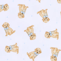 Sweet Golden Print Bubble - Light Blue