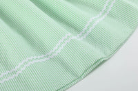 Green Seersucker Easter Bunny Smocked Bishop Dress