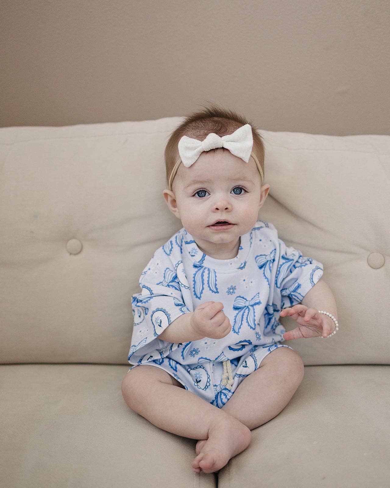 Shorts Set | Blue Bow