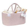 Rope Diaper Caddy- Vintage Rose