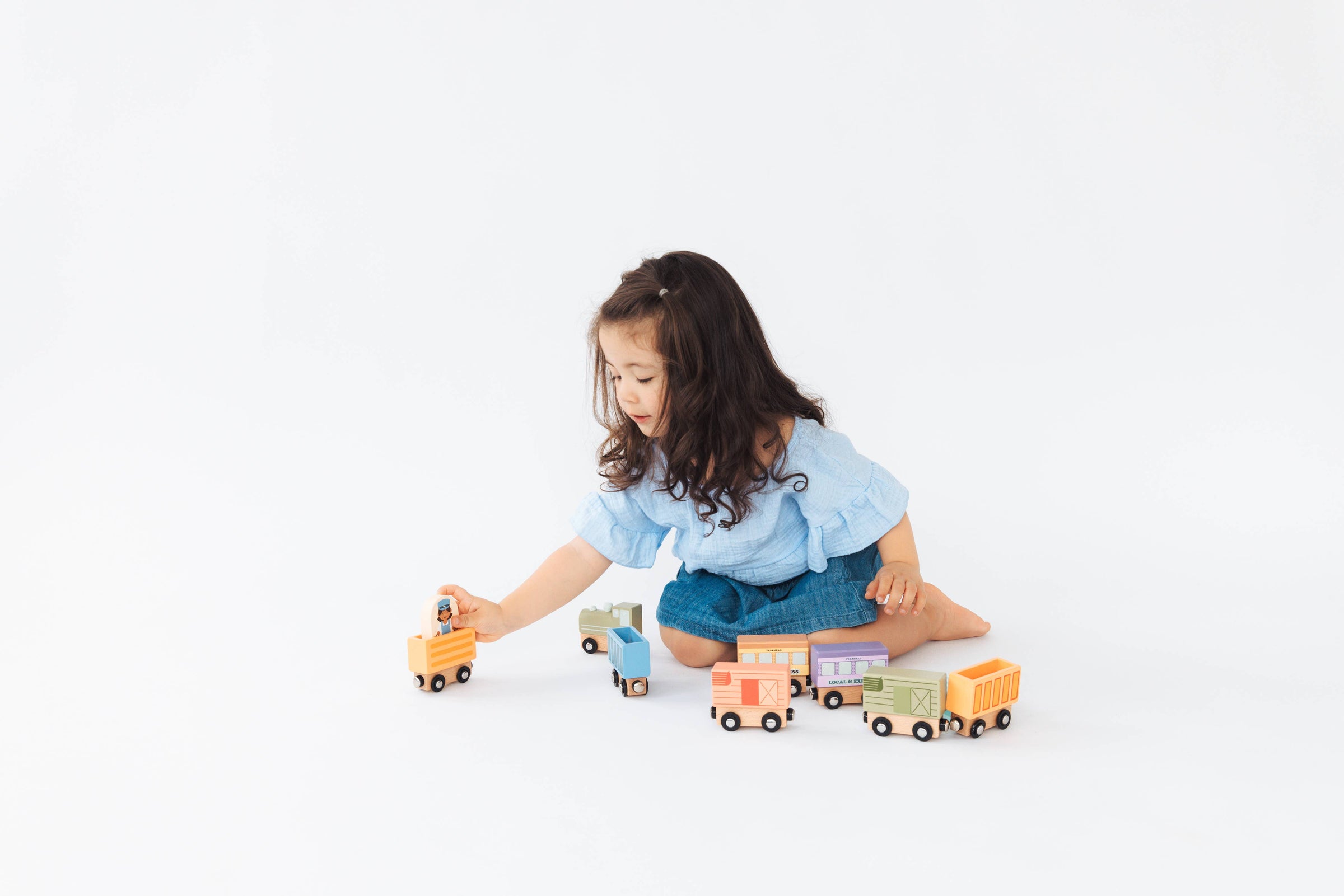 Wooden Magnetic Train Montessori Play Set