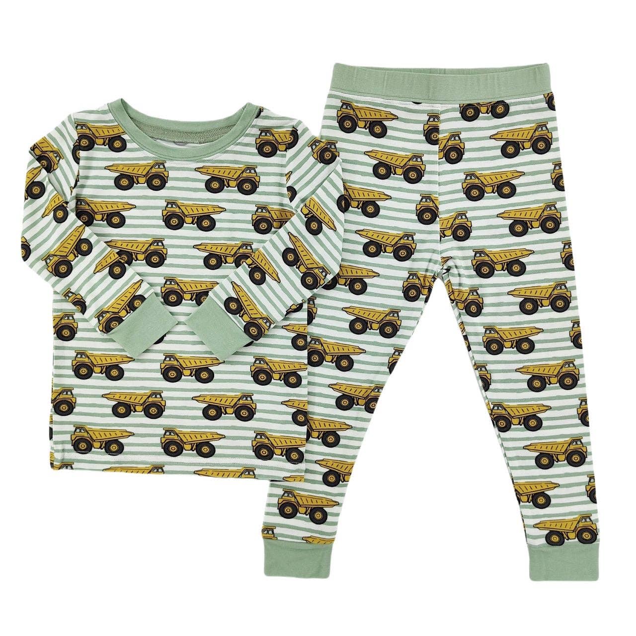 Dump Trucks Bamboo 2 Piece Set