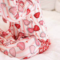 Sweet Like Candy Ruffle Zipper Footie | Pink