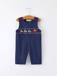 Navy Santa Sleigh Romper