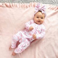 Juniper RUFFLE ZIP Easter Floral Bamboo Sleeper