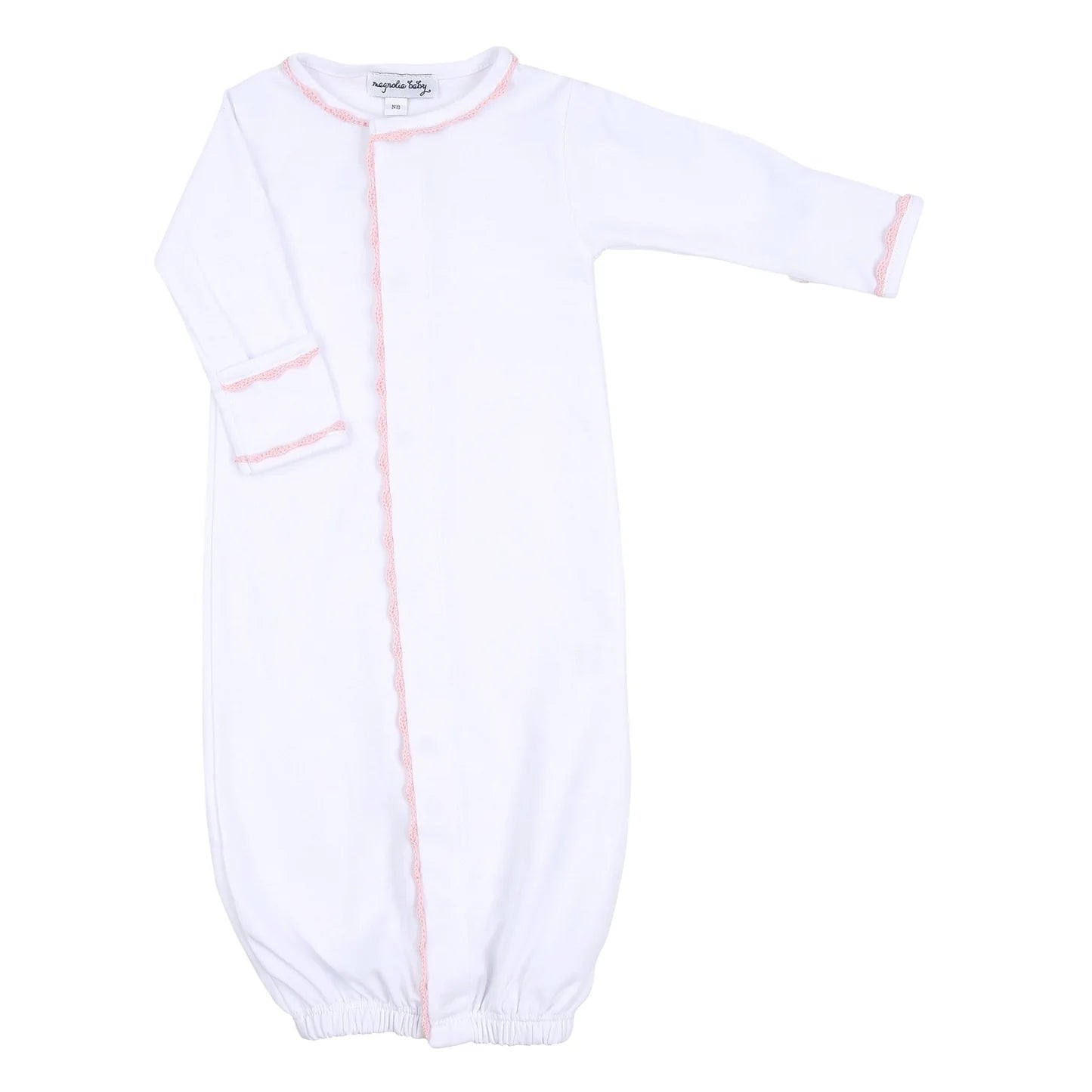 Baby Joy Pink Crochet Trim Converter Gown