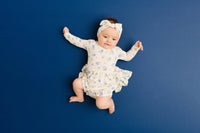 Blue Blooms Bodysuit Bamboo Dress