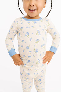 Blue Blooms Bamboo Set