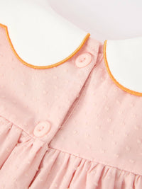 Pumpkin Applique Puff Sleeve Dress