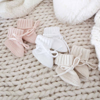 Knit Baby Booties | Sweet Neutrals