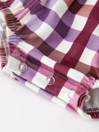 Fall Plaid Bow Ruffle Bubble