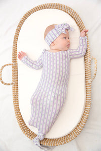 Lilac Ribbons Knotted Gown