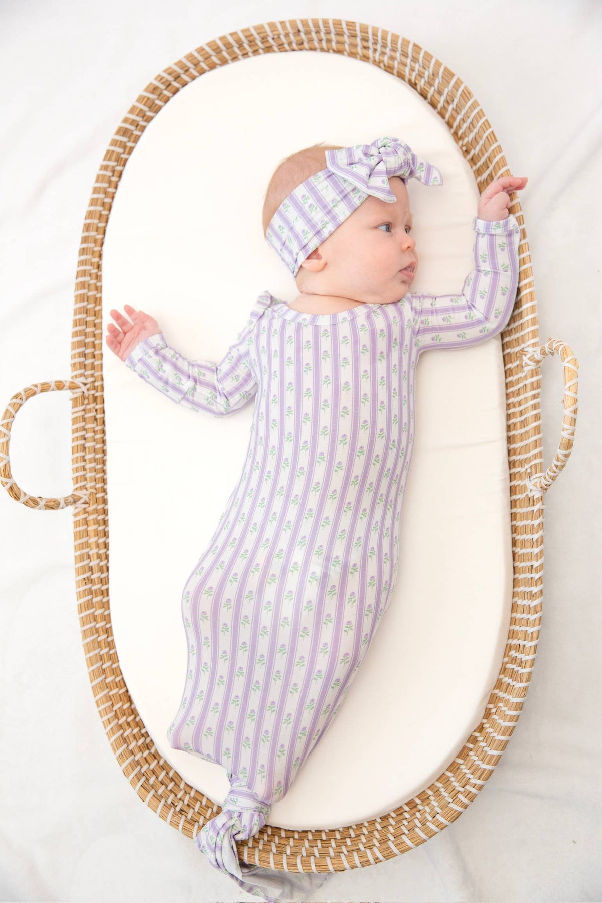 Lilac Ribbons Knotted Gown