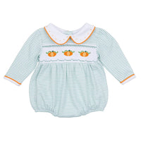 Lil' Pumpkin Classics Smocked Long Sleeve Girl Bubble