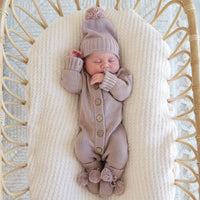 Knit Sweater Button Romper | Iris